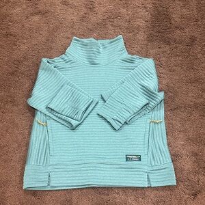 L.L. Bean Women's Airlight Pullover, Funnelneck- Light Green